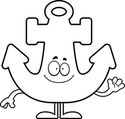 Cartoon Anchor Waving