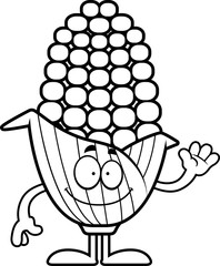 Cartoon Corn Waving