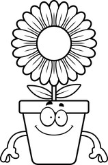 Happy Cartoon Flowerpot