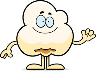 Cartoon Popcorn Waving