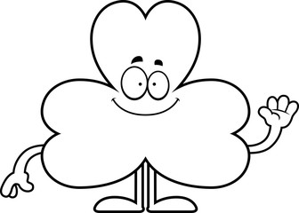 Cartoon Shamrock Waving