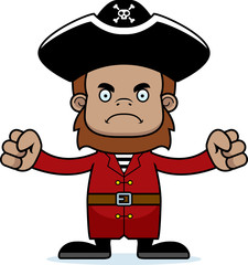 Cartoon Angry Pirate Sasquatch