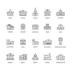 collection of touristic icons