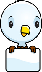Cartoon Baby Bald Eagle Sign
