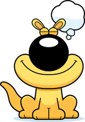 Cartoon Kangaroo Dreaming
