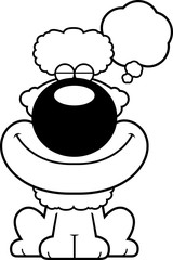 Cartoon Poodle Dreaming