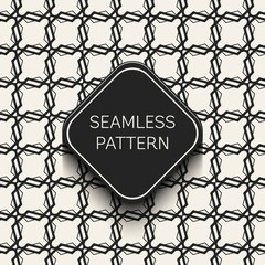 Abstract concept vector monochrome geometric pattern. Black and white minimal background. Creative illustration template. Seamless stylish texture. For wallpaper, surface, web design, textile, decor.