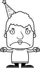 Cartoon Angry Wizard Woman