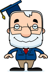 Cartoon Smiling Teacher Man
