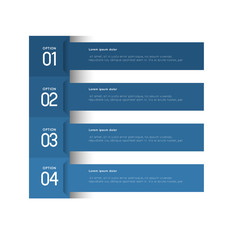 set of horizontal infographic option banners