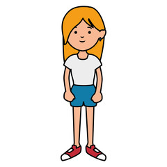 cute little girl avatar character
