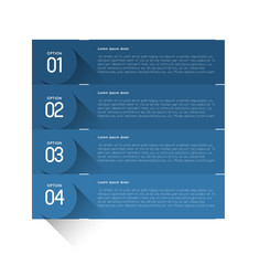 set of horizontal infographic option banners
