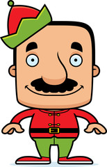 Cartoon Smiling Xmas Elf Man