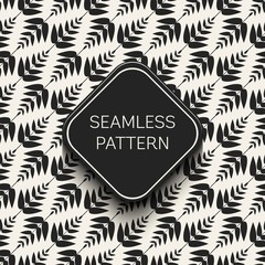 Abstract concept vector monochrome geometric pattern. Black and white minimal background. Creative illustration template. Seamless stylish texture. For wallpaper, surface, web design, textile, decor.