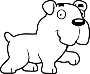 Cartoon Bulldog Walking