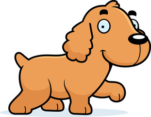 Cartoon Cocker Spaniel Walking
