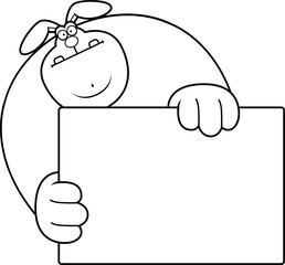 Cartoon Rabbit Hiding