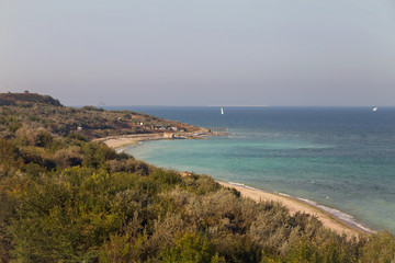 Summer landscape on a savage beach at the Black Sea, Romania