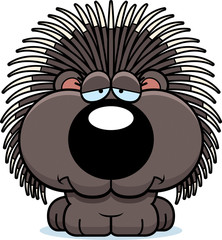Cartoon Sad Porcupine