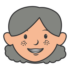 beautiful woman head avatar character