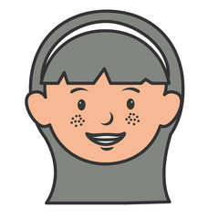 beautiful woman head avatar character