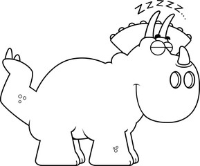 Sleeping Cartoon Triceratops
