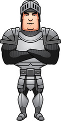 Cartoon Knight Arms Crossed