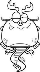 Drunk Cartoon Chinese Dragon