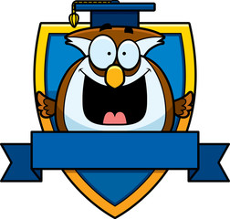 Cartoon Owl Professor Badge