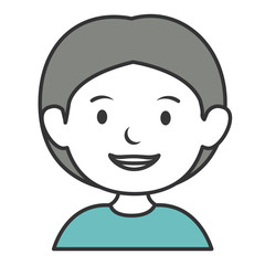 Obraz premium cute little boy avatar character vector illustration design