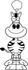 Cartoon Zebra Dreaming
