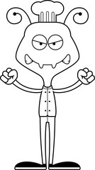 Cartoon Angry Chef Ant