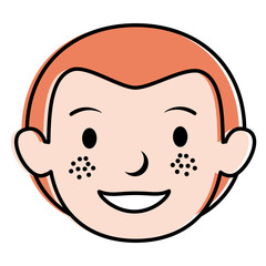 young man head avatar character