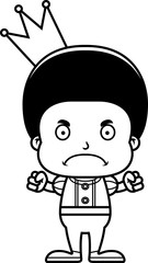 Obraz premium Cartoon Angry Prince Boy