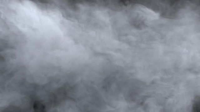 Various animation of fog on black background which differ with speed and density.