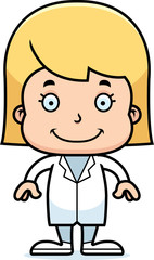 Cartoon Smiling Doctor Girl
