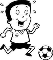 Cartoon Boy Soccer