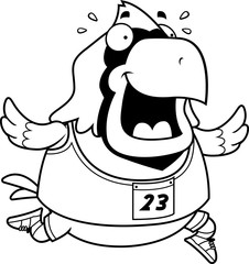 Cartoon Cardinal Running Race