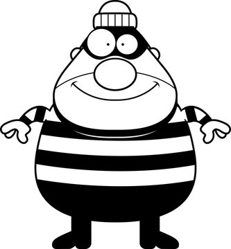 recommend clip art: Smiling Cartoon Burglar