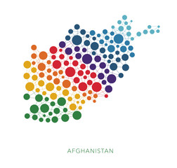 dotted texture Afghanistan vector background