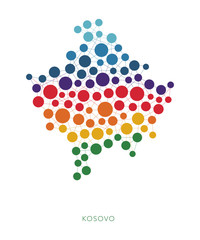 dotted texture Kosovo vector background