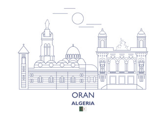 Fototapeta na wymiar Oran City Skyline, Algeria