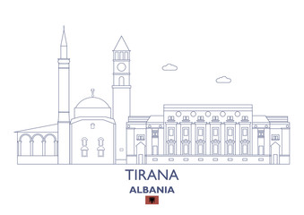 Tirana City Skyline, Albania