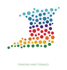 dotted texture Trinidad and Tobago vector background