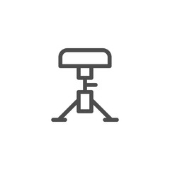 Drum stool line icon