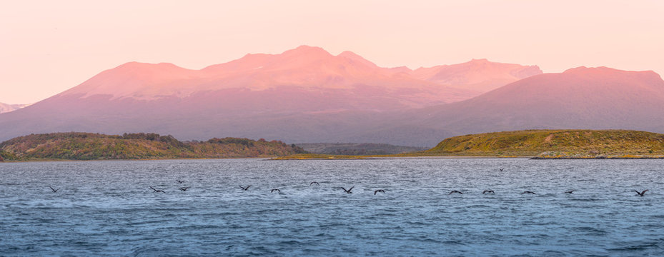 Panoramic landscape of Tierra del Fuego National Park, Patagonia