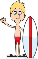 Cartoon Angry Surfer Man