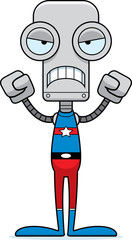 Cartoon Angry Superhero Robot © corythoman