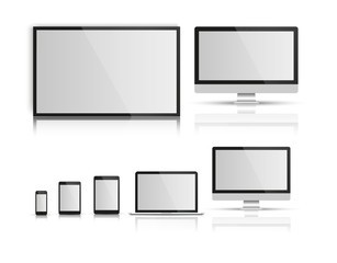 TV, modern blank screen lcd, led, on isolate background, stylish vector illustration EPS10