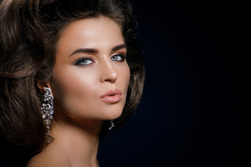 Gorgeous woman with a beautiful hairstyle and make-up © blackday